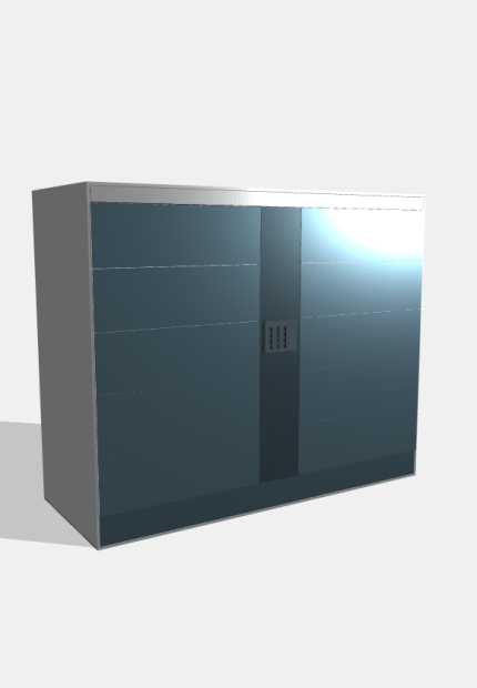 Депозитный шкаф на 10 кассет, 600×600×1400 мм