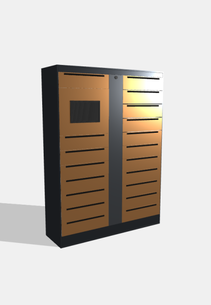 Электронный почтовый ящик, 19 ячеек, 1129×835×255 мм