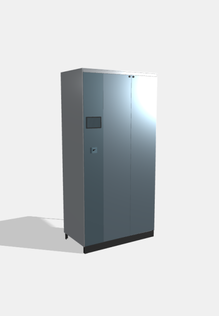 Металлический шкаф для раздевалки, 2 секции, 900×500×1800 мм