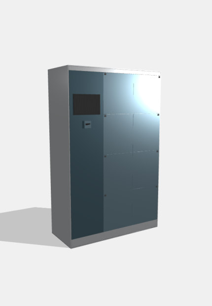 Металлический шкаф для сумок, 12 ячеек, 1200×600×1950 мм