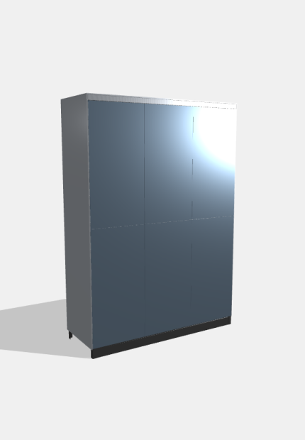 Модульный металлический шкаф, 6 модулей, 1500×500×2000 мм