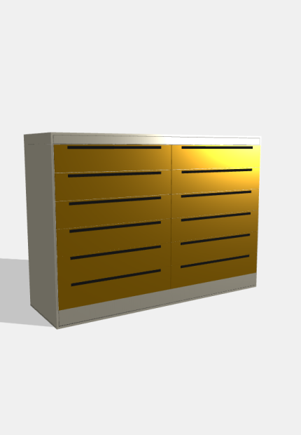 Почтовые ящики для МКД на 12 квартир, 980×300×720 мм