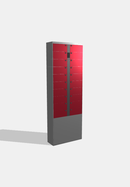 Постамат-шкаф для телефонов, 20 ячеек, 1570×550×200 мм