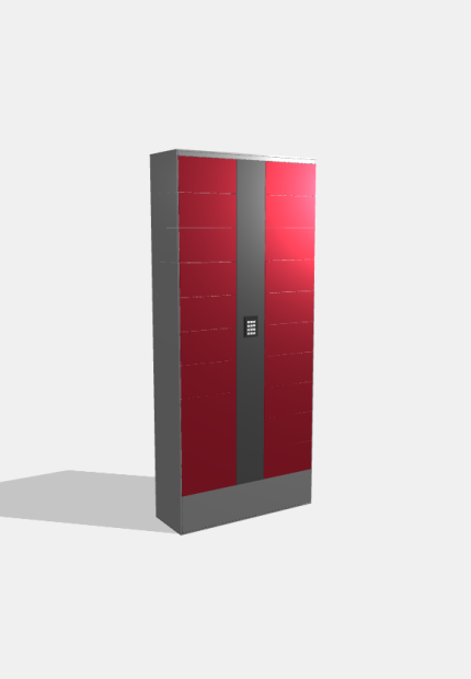 Шкаф на 20 ячеек с электронным замком (центральная секция), 1943×851×300 мм