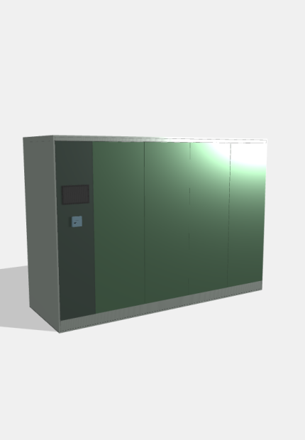 Шкафчик для спецодежды, 4 ячейки, 1440×500×1000 мм