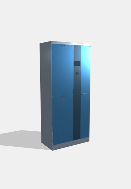 Шкафчик для фитнес-клуба, 6 ячеек, 900×500×2100 мм