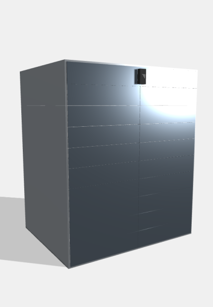 Инструментальная тумба с полками и замками, 800×600×900 мм